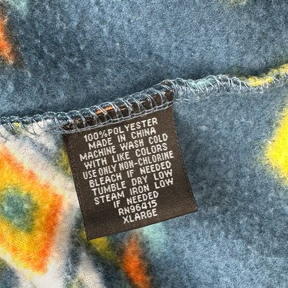 Massive Outdoor Fleece Hoodie Pullover Mens Size XL Aztec Southwestern Gorpcore - Picture 8 of 10